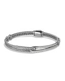 Petite Pavé Labyrinth Single-Loop Bracelet with Diamonds