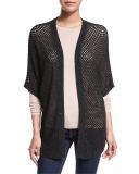 Open-Weave Sequin Cashmere Cardigan