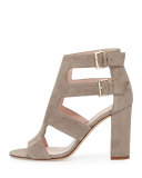 ilemi caged suede sandal