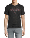 Van Halen Short-Sleeve Graphic Burnout T-Shirt, Black