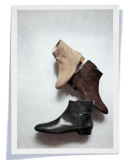 Myth Suede Flat Bootie, Flesh
