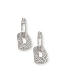 Small 18K White Gold & Diamond Puzzle Drop Earrings