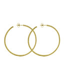 18k Gold Caviar Beaded Hoop Earrings