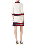 Knit Wool Skirt, Ivory