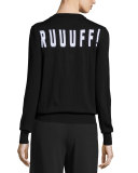 Dog & Bones Intarsia Cashmere Sweater, Black