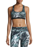 Printed Maverick Sports Bra, Marble