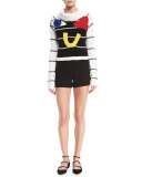 Marisa Back-Zip Shorts, Black