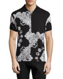 Baroque-Print Clean Polo 03, Black