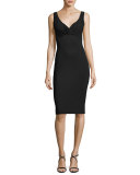 Guinevere Sleeveless Shirred Cocktail Dress