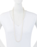 8mm Simulated Pearl Necklace with Moveable Clasp, 35"