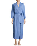 Shangri-La Long Jersey Robe, Smoky Iris
