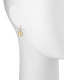 18K Gold Senso Small 8mm Disc Earrings with Diamonds