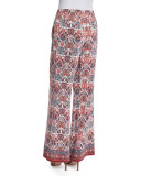 Aryn Folkloric Printed Silk Pants