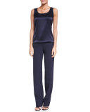 Modern Stretch Tropical Pants, Navy