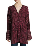 Cam Long-Sleeve Embroidered Tunic 