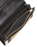 Porter Horseferry Check Leather Flap Wallet, Black