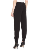 Gail Tapered Ankle Pants, Black 