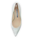 Coco Satin Crystal-Heel Bridal Pump, Ice Blue