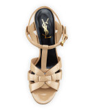 Tribute Patent Leather Sandal, Darker Nude