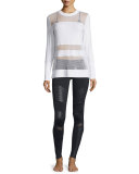 Moto Full-Length Sport Leggings, Black