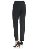 Jillian Straight-Leg Pants, Black 