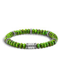 Mohave Bedeg Men's Beaded Bracelet, Green