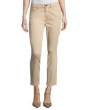 Brushed Sateen Skinny Ankle Jeans
