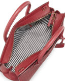 cameron street candace laser-cut satchel bag, merlot