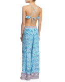 Seaside Tile Printed Coverup Pants