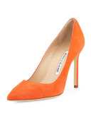 BB Suede 105mm Pump, Orange