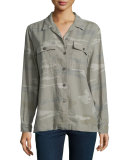Everett Camoflage-Print Safari Shirt
