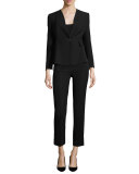 Techno Cady One-Button Jacket, Black
