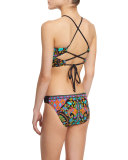 King's Road Stargazer High-Neck Printed Swim Top