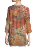 Carly Roll-Tab Tunic Blouse