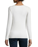 Soft Touch Marrow-Edge Long-Sleeve Top