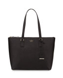 cameron street lucie leather tote bag, black