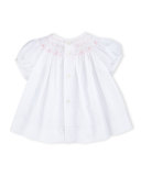 Smocked Bishop Dress Set, White, Size 0-9 Months