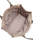 Ella Packable Nylon Tote Bag, French Gray