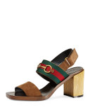 Querelle Suede Web Sandal, Marron Glace