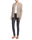 Moto Leather Leggings, Navy