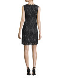 Naya Lace Sheath Dress, Black