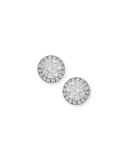 Round Cubic Zirconia Button Earrings