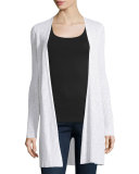 Organic Long Slim Ribbed Cardigan 