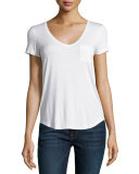Lynnea Pocket Tee, White