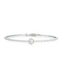 Round White Diamond Bracelet in 18K White Gold
