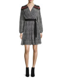 Bianka Long-Sleeve Wrap Dress, Cabriole Dot