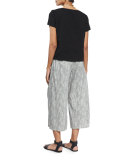 Organic Cotton Short-Sleeve Top, Black