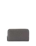 Continental Zip-Around Wallet, Gray