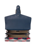 Dionysus Medium Cubic-Python Shoulder Bag, Red/White/Blue