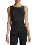 Juxtaposition Wrap-Front Sleeveless Top